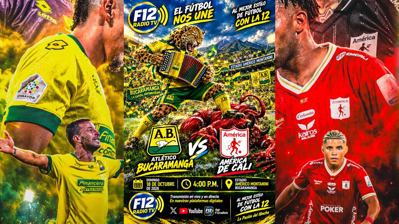 ATLETICO BUCARAMANGA VS AMÉRICA DE CALI